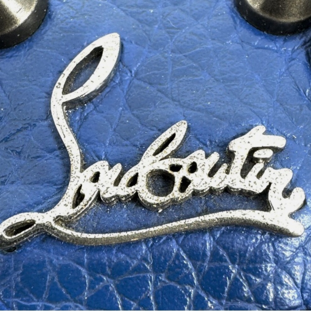 Christian Louboutin Blue Studded Wallet - Picture 9 of 11